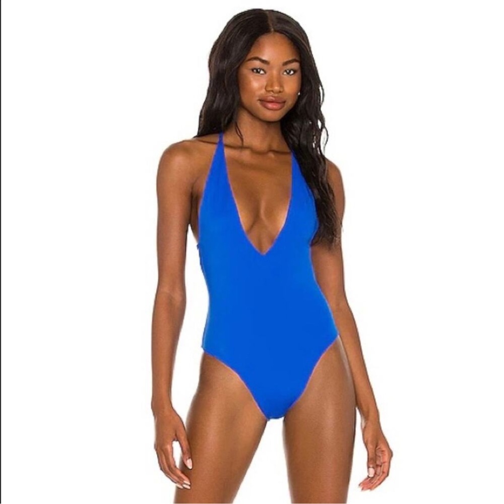 Elegant Azure Women's One-Piece Swimsuit